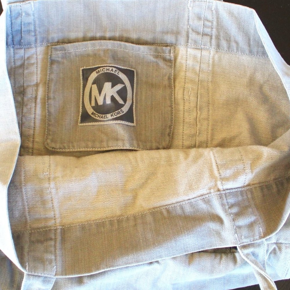 Michael Kors Gray Denim Satchel Tote